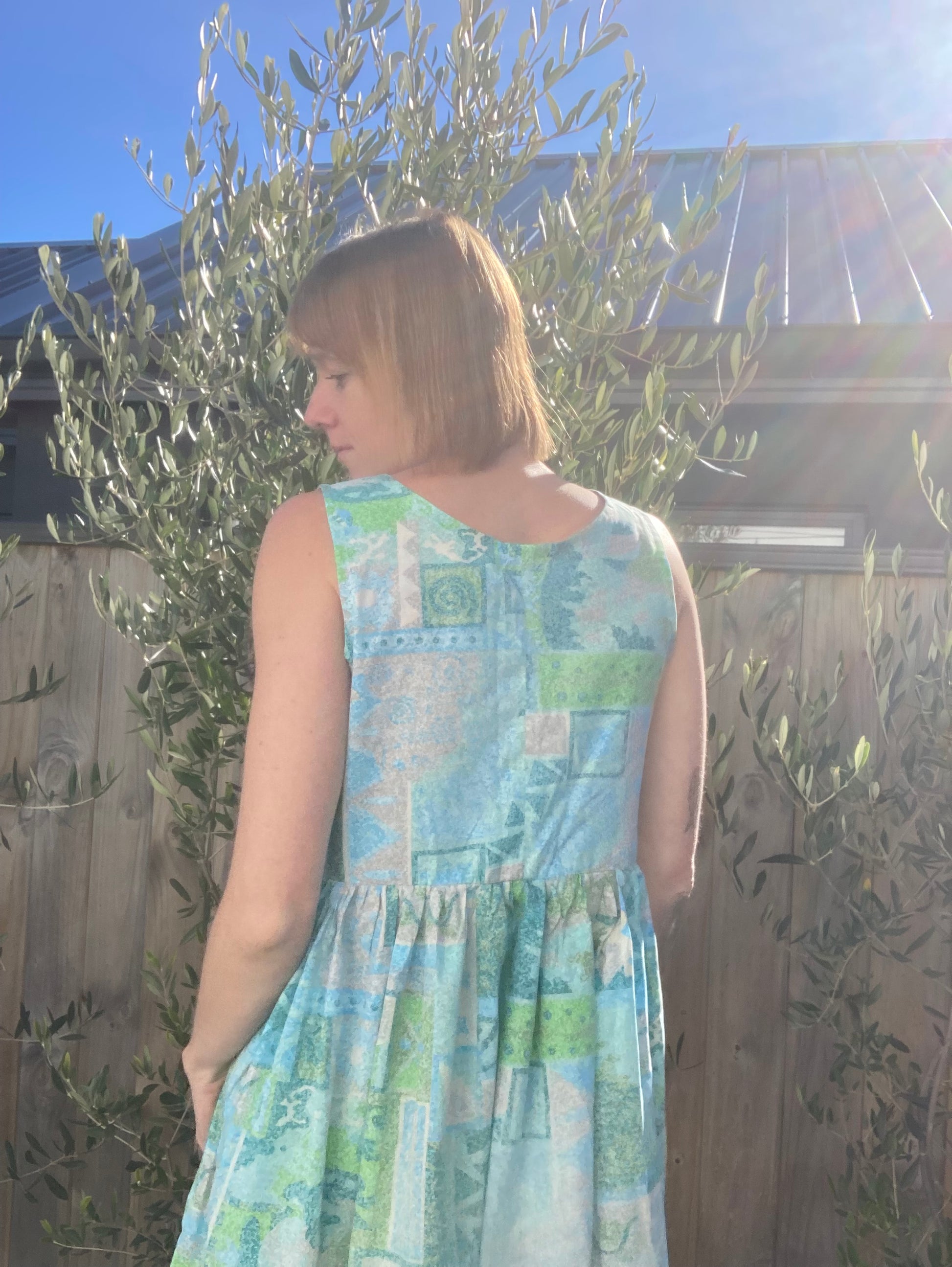 Scrapwork Dress - 38" Bust - Sea Hues