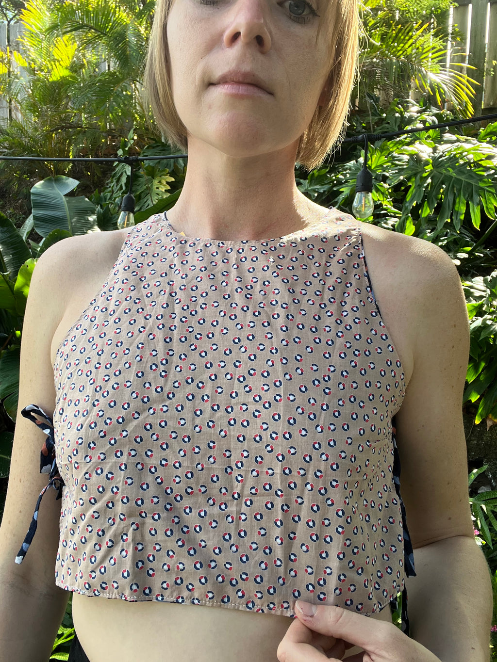 Reversible Side Tie Top - Size 4 - Seeing Spots