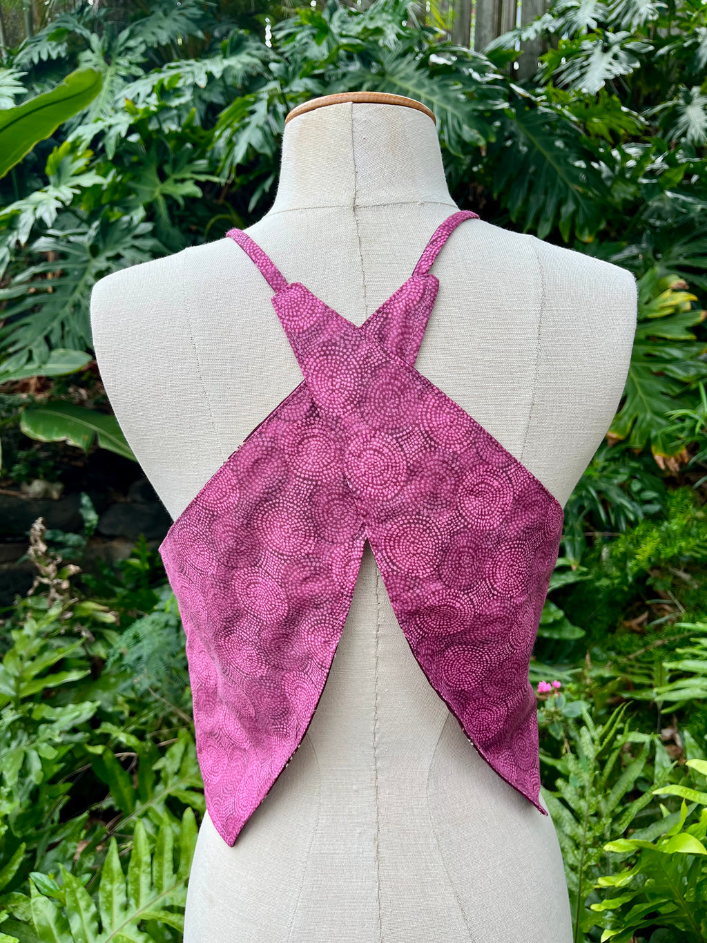 Reversible X Back Top - Size 12 - Blossoms and Batiks