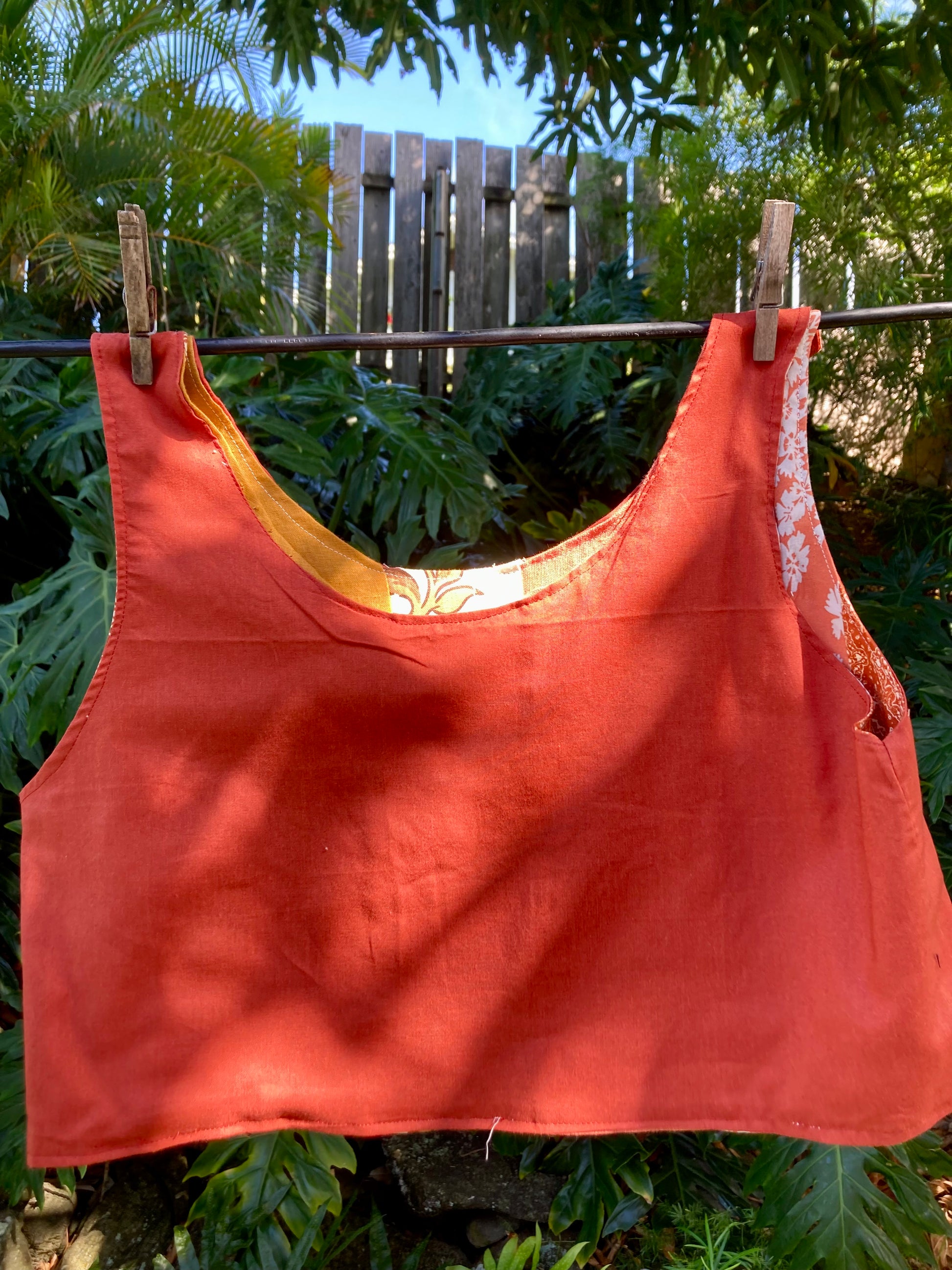 Reversible Scrapwork Tank Top - 40" Bust - Orange