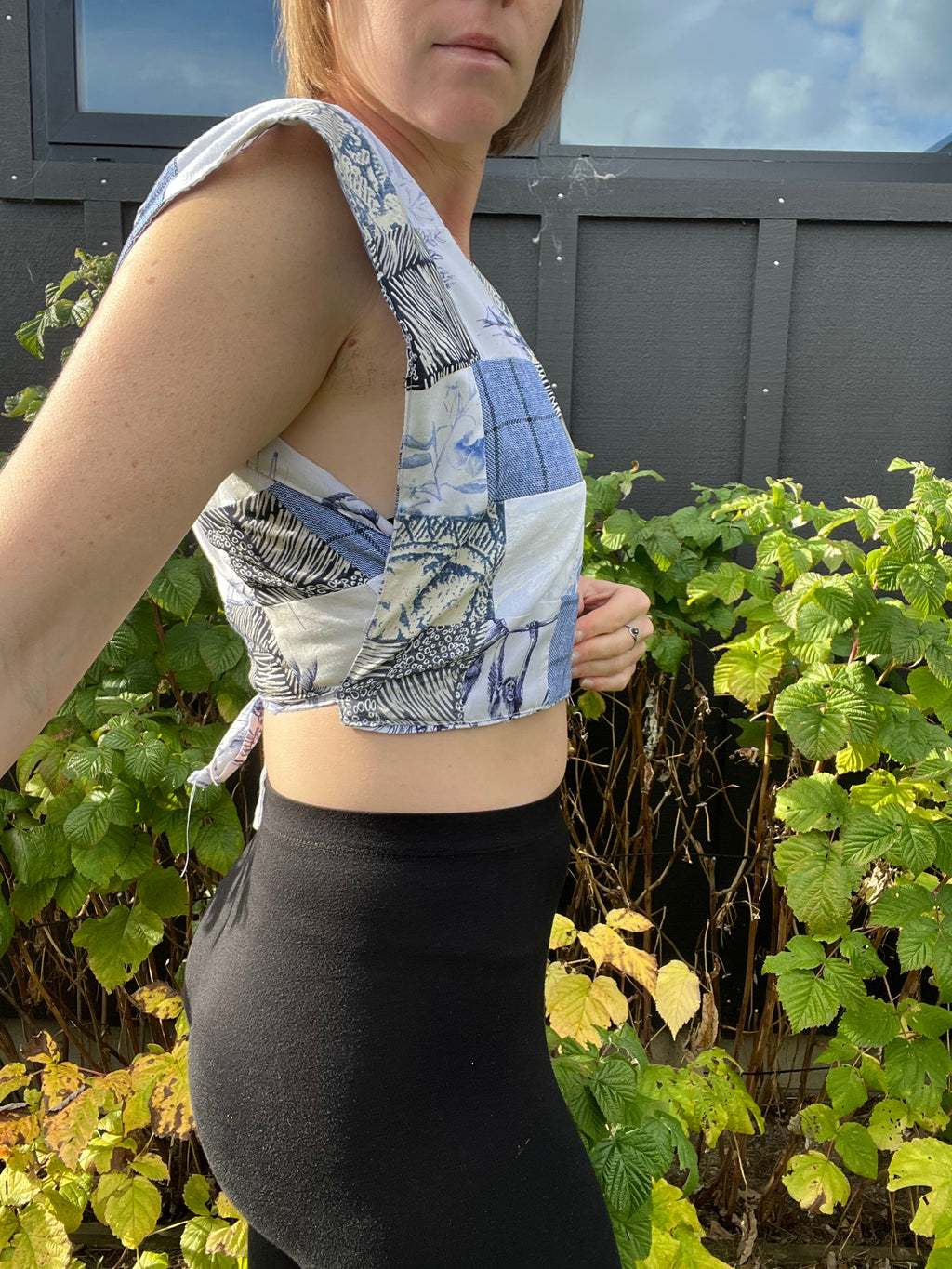 Reversible Quilted Jiffy Top - S/M - Blue Revery