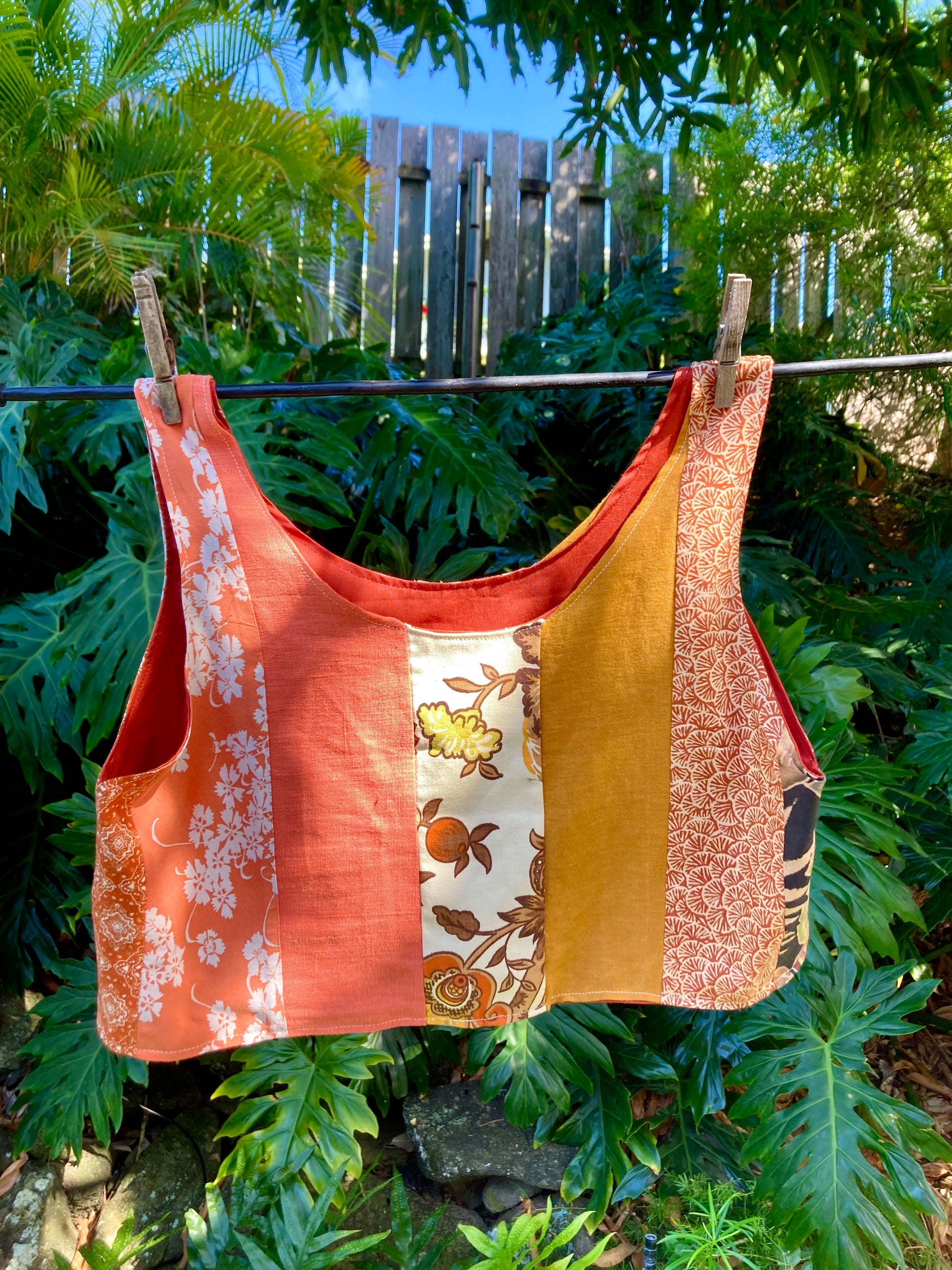 Reversible Scrapwork Tank Top - 40" Bust - Orange