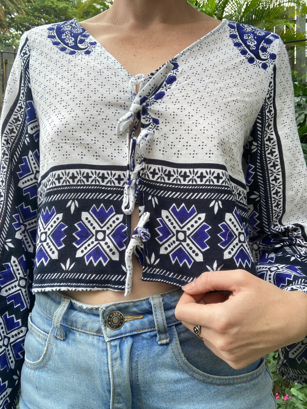 Front Tie Top - Kenyan Cloth