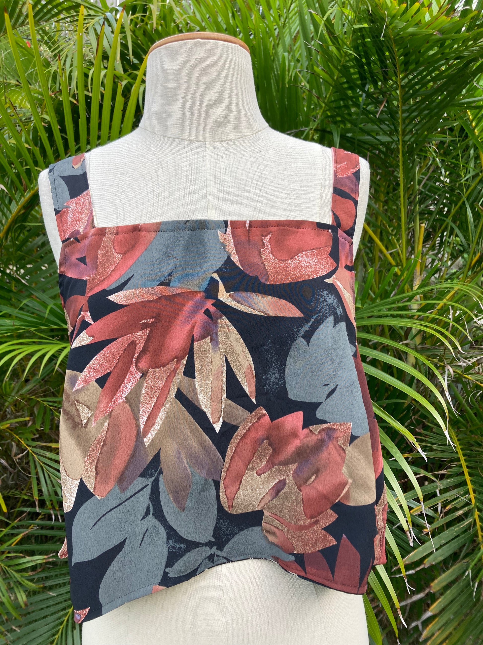 Reversible Quilted Side Tie Tank Top - Size 10 - Pocket Quilt
