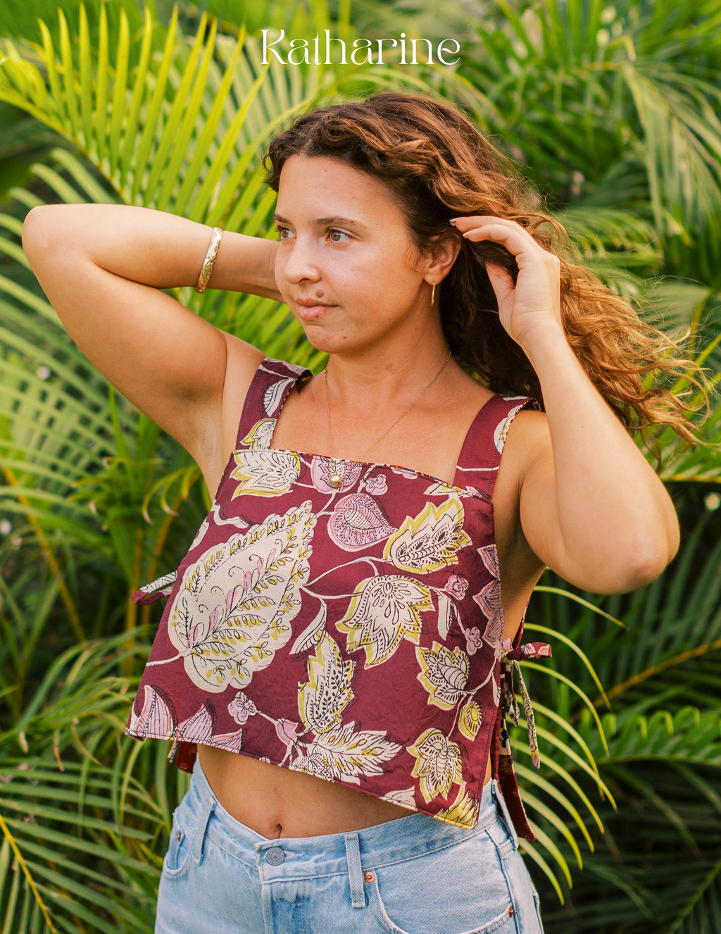 Reversible Quilted Side Tie Tank Top - Size 10 - Pocket Quilt