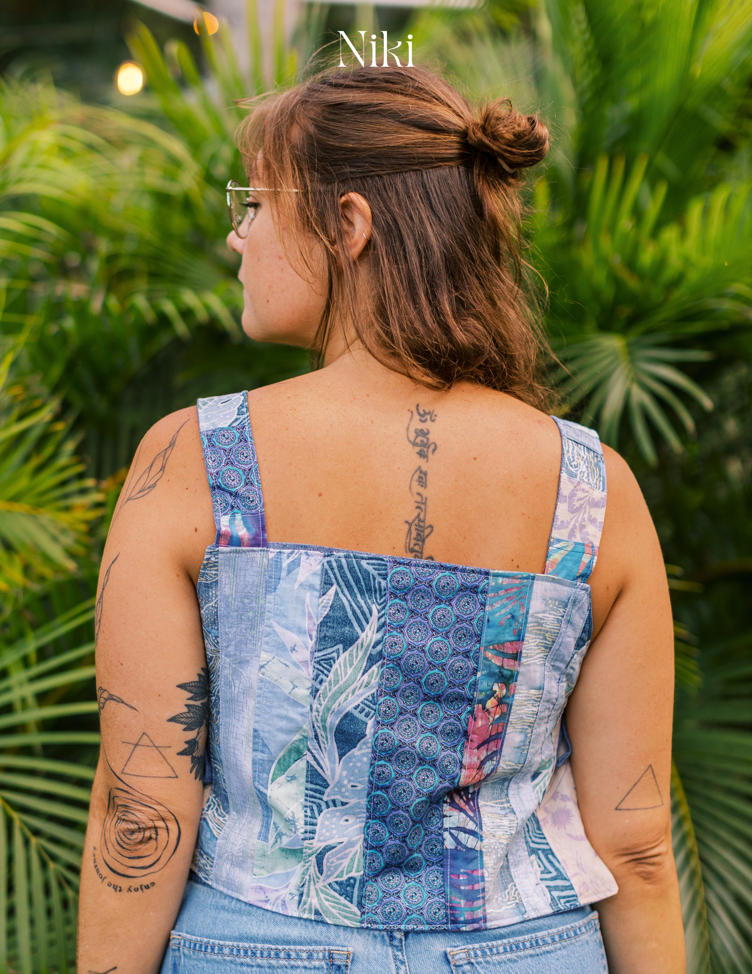 Reversible Quilted Side Tie Tank Top - Size 8 - Dark and Stormy