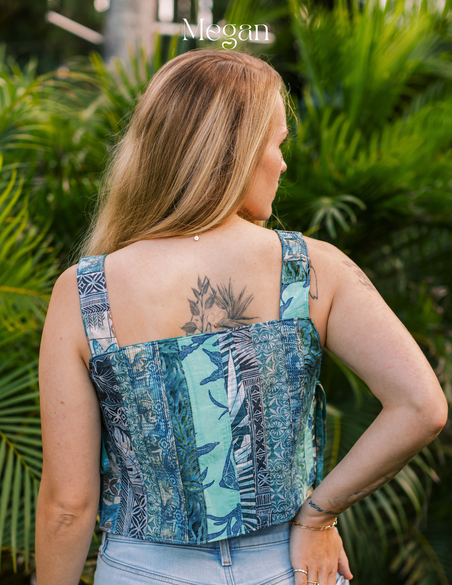 Kimono Silk Side Tie Tank Top - Size 6 - Autumn Reds