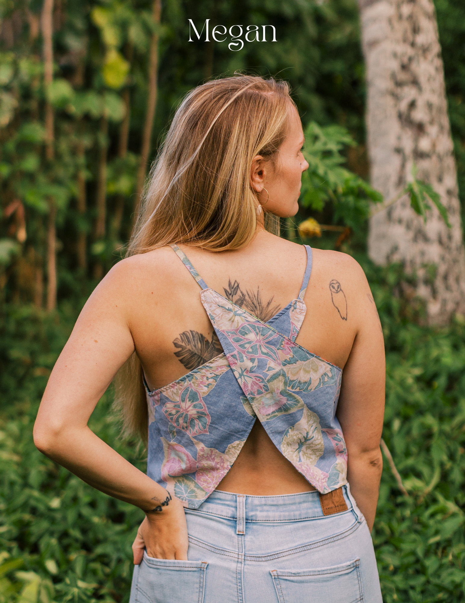 Reversible X Back Top - Size 4 - Sunflower Swirl