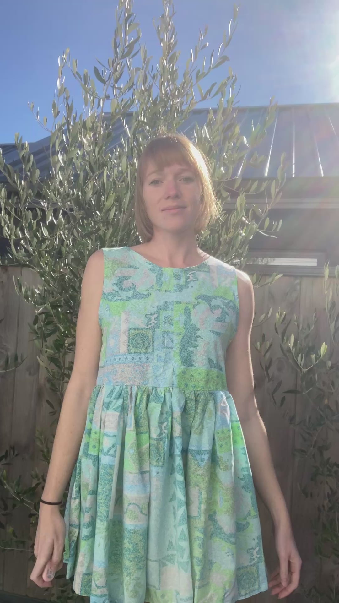 Scrapwork Dress - 38" Bust - Sea Hues